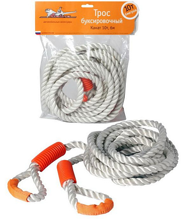 Трос буксировочный канат AIRLINE 10 т, 6 м preview 1