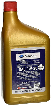 SUBARU Motor Oil 0W-20 Synthetic US фото 2 SUBARU Motor Oil 0W-20 Synthetic US preview 2