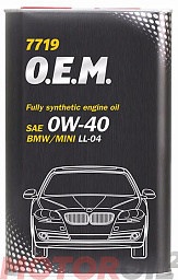 MANNOL 7719 O.E.M. for BMW Mini  0W-40