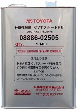 Трансмиссионное масло TOYOTA Genuine CVT Fluid FE фото 1 Трансмиссионное масло TOYOTA Genuine CVT Fluid FE preview 1