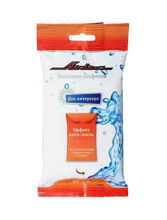 Салфетки влажные AIRLINE для автосалона и интерьера (10 шт) preview 2