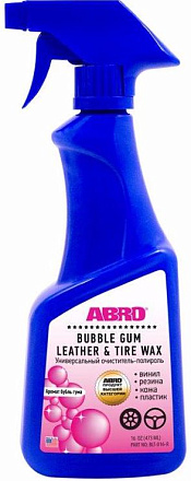 Очиститель-полироль универсальный ABRO Leather & Tire Wax preview 1
