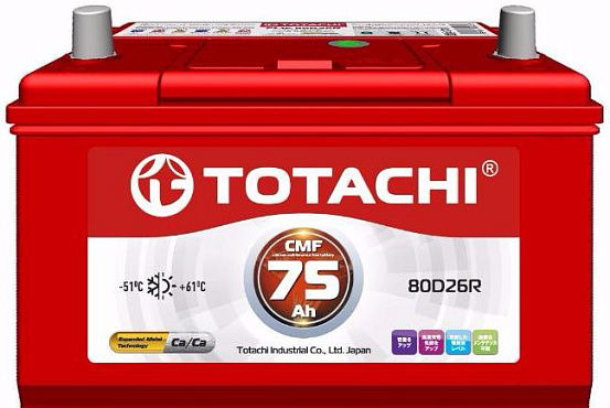 Аккумулятор TOTACHI KOR CMF 75 R 80D26R preview 2