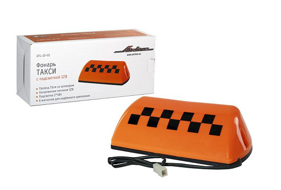 Фонарь AIRLINE "Такси" с подсветкой 12В preview 1