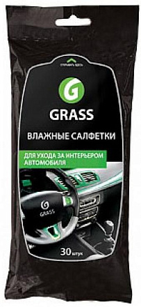 Влажные салфетки для ухода за интерьером автомобиля GRASS preview 1