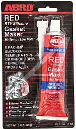 Герметик силиконовый ABRO высокотемпературный (красный)