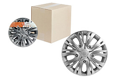 Колпаки колесные AIRLINE 15 дюймов "Лион", серебристые, карбон