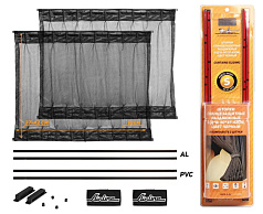 Шторка AIRLINE солнцезащитные раздвижные S ДхВ: 50х37-42см.