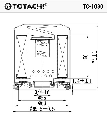 Фильтр масляный TOTACHI TC-1030 preview 3