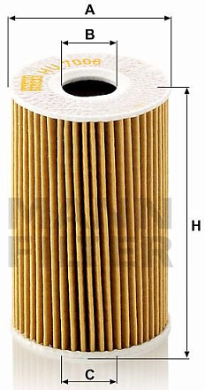 Фильтр масляный MANN HU7008Z preview 3