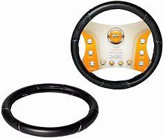 Оплетка из искусственной кожи AIRLINE женская модель, черный/принт, 38 см/M