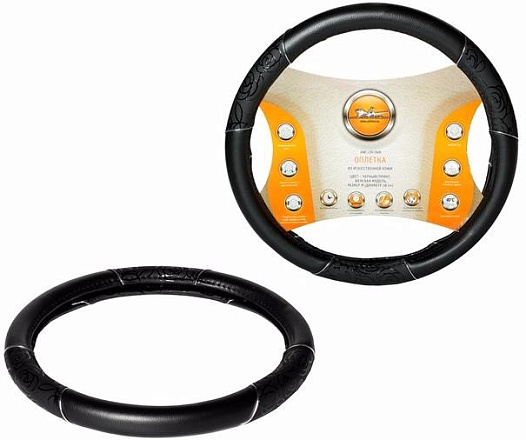 Оплетка из искусственной кожи AIRLINE женская модель, черный/принт, 38 см/M preview 1