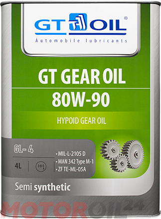 Трансмиссионное масло GT-OIL GT Gear Oil 80W-90 GL-4 фото 1 Трансмиссионное масло GT-OIL GT Gear Oil 80W-90 GL-4 preview 1
