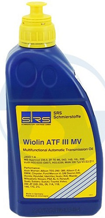 Масло трансмиссионное SRS Wiolin ATF III MV фото 1 Масло трансмиссионное SRS Wiolin ATF III MV preview 1