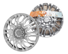 Колпаки колесные AIRLINE 16 дюймов Х5, передние на газель, серебристый