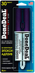 Прозрачный эпокси-адгезив в шприце DONE DEAL