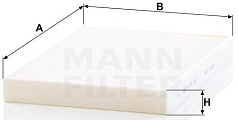 Салонный фильтр MANN CU31003