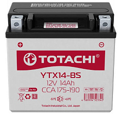 Аккумулятор TOTACHI MOTO YTX14-BS 14 а/ч R