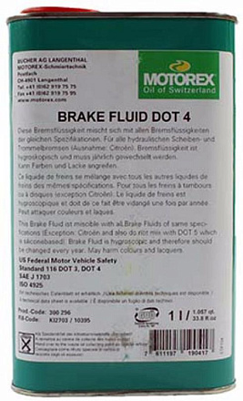 Тормозная жидкость MOTOREX Brake Fluid Dot 4 preview 1