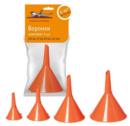 Воронки AIRLINE комплект 4 шт. (50 мм, 75 мм, 95 мм, 115 мм) preview 1