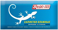 Салфетки влажные для зеркал и стекол 3TON 200х150