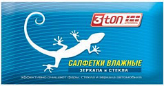 Салфетки влажные для зеркал и стекол 3TON 200х150