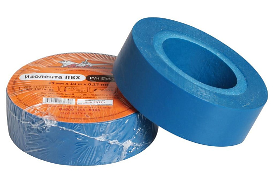 Изолента ПВХ AIRLINE, синяя, 19 мм, 10 м preview 1