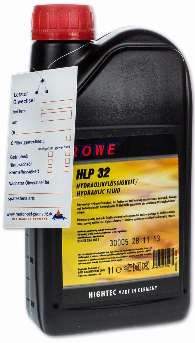 Гидравлическое масло ROWE Hightec HLP 32 1 л. в Москве в интернет-магазине  MotorOil24