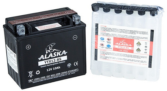 Аккумулятор ALASKA 10АЧ YTX12-BS 12V фото 1 Аккумулятор ALASKA 10АЧ YTX12-BS 12V preview 1