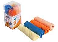 Набор салфеток AIRLINE из микрофибры и искусственной замши в блистере 4 шт. (30х30 см)