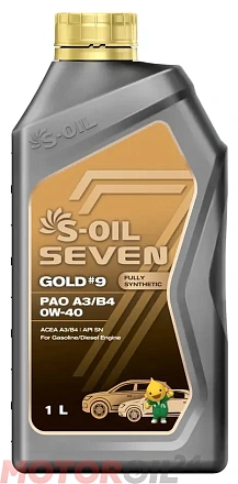 S-OIL SEVEN GOLD#9 PAO A3/B4 0W-40 фото 1 S-OIL SEVEN GOLD#9 PAO A3/B4 0W-40 preview 1