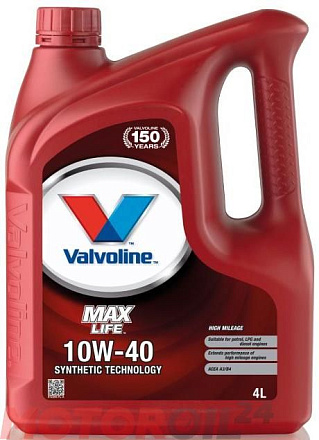 VALVOLINE Maxlife 10W-40 фото 1 VALVOLINE Maxlife 10W-40 preview 1
