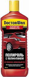 Цветная полироль с полифлоном DOCTOR WAX (темно-красная)