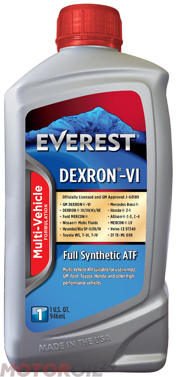 Atf 6 трансмиссионное масло. Full Synthetic ATF Dexron vi 1л. Everest Dexron-vi. GM ATF Dexron vi. Everest Motor Oil.