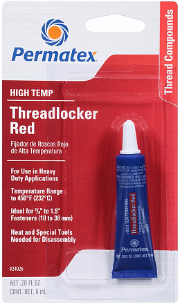 Фиксатор резьбы PERMATEX High Temperature Threadlocker RED preview 1