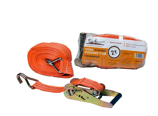 Ремень крепления груза с храповиком AIRLINE 6 м, 2 т preview 1