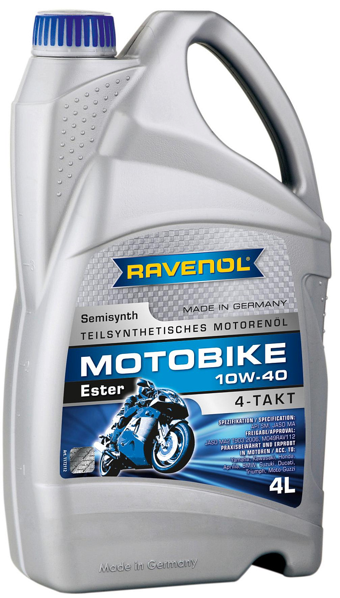 RAVENOL Motobike 4-T Ester 10W-40 4 л. в Москве в интернет-магазине  MotorOil24