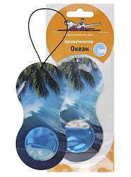 Ароматизатор AIRLINE "Восьмерка" подвесной гелевый, океан