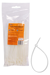 Стяжки (хомуты) AIRLINE кабельные 3,6*150 мм, пластиковые, белые, 100 шт.
