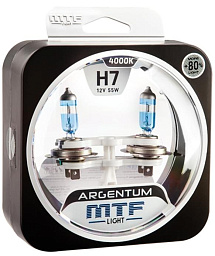 Лампа галогенная MTF H7 Argentum +80% 4000K