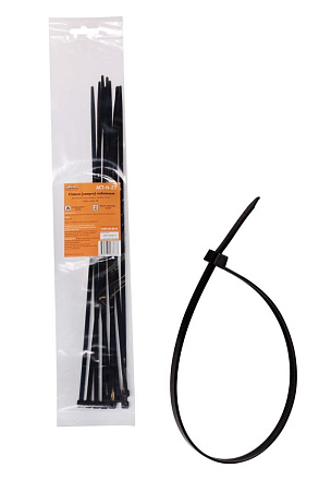 Стяжки (хомуты) AIRLINE кабельные 4,8*350 мм, пластиковые, черные, 10 шт. preview 1