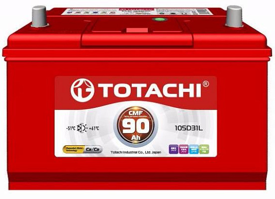Аккумулятор TOTACHI KOR CMF 90 L 105D31L фото 2 Аккумулятор TOTACHI KOR CMF 90 L 105D31L preview 2