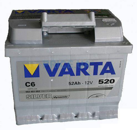 Аккумулятор VARTA Silver Dynamic 552401 C6 фото 2 Аккумулятор VARTA Silver Dynamic 552401 C6 preview 2
