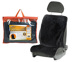 Накидка из натурального меха AIRLINE черная с коротким ворсом на переднее сидение