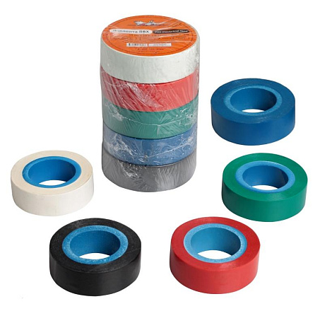 Изолента ПВХ AIRLINE, набор 5 шт, 19 мм, 10 м preview 1