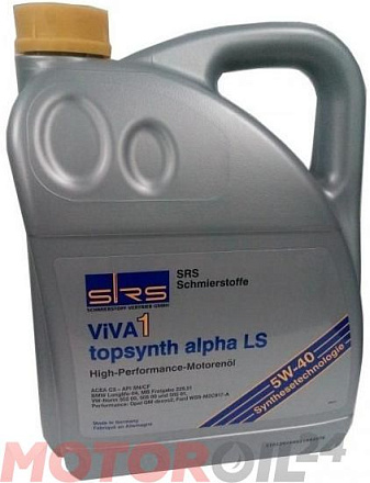 SRS VIVA 1 Topsynth Alpha LS 5W-40 preview 1