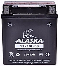 Аккумулятор ALASKA 9АЧ YTX10L-BS 12V