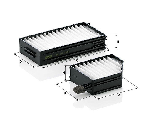 Салонный фильтр MANN CU21002-2 preview 1