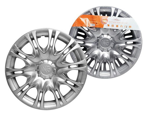 Колпаки колесные AIRLINE 16 дюймов Х5, серебристые preview 1
