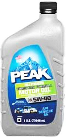PEAK Full Synthetic Motor Oil EURO 5W-40 фото 1 PEAK Full Synthetic Motor Oil EURO 5W-40 preview 1